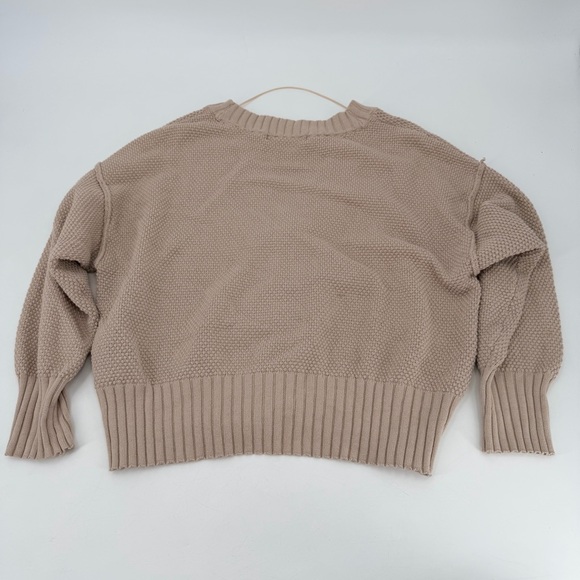 Free People Beach Hailee Waffle Oversized Cardigan Sweater Medium - Picture 5 of 6